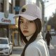 Black baseball cap with Marvin dead face graphic print
