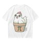 Olive T-Shirt With Cute Chicken In Pi Pot Graphic