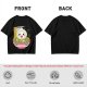 Owl-like character in ramen bowl graphic olive green t-shirt