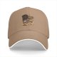 Black baseball cap with fantasy cat adventure graphic print