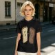Olive T-Shirt With Surprised Light And Sad Burnt Bread Slices Graphic