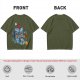 Olive T-Shirt With Fantasy Dice Castle Graphic Design