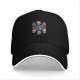 Black baseball cap with Dungeons & Cats fantasy cat characters print