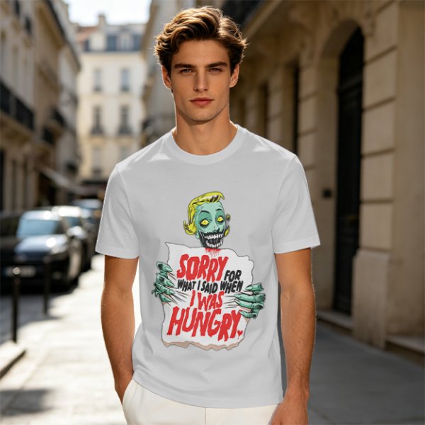 Zombie Sorry For What I Said When Hungry Graphic T-Shirt