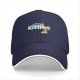 Black baseball cap with kitties and rainbow graphic