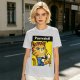 Olive green t-shirt with a cat in a Rosie the Riveter pose and 'Purrrsist!' text