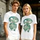 Olive T-Shirt With Fantasy Forest Spirit Graphic Print