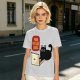 Black cat typing on laptop with 'Purr My Last Email' graphic t-shirt