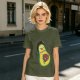 Olive T-Shirt With Astronaut Avocado Monster Print