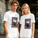 Olive t-shirt with live fast play dead opossum biker graphic