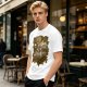 Olive T-Shirt with Fantasy Character Group Graphic Print