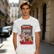 Olive T-shirt with Fast Food Themed Street Fighter Style Fight Artwork