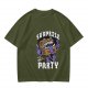 Olive T-Shirt With Surprise Party Mimic Monster Graphic