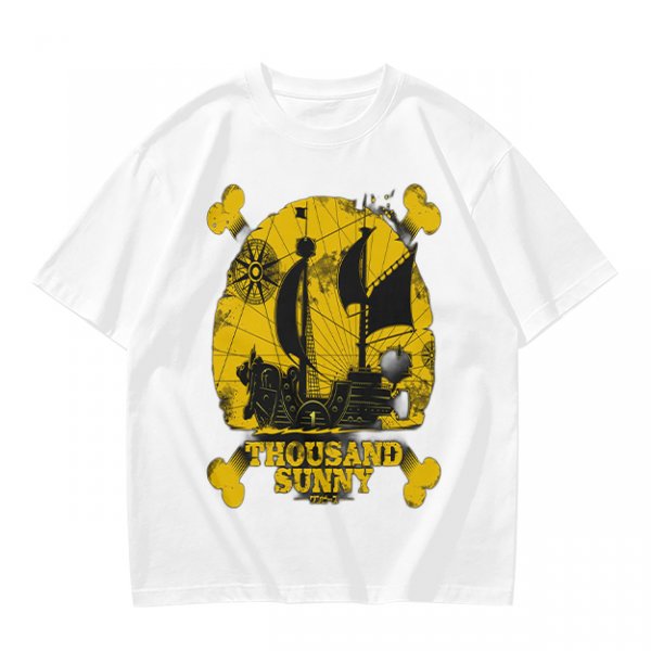 One Piece Thousand Sunny Pirate Ship Graphic T-Shirt