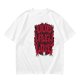 Olive green graphic t-shirt with dark metal style Live Laugh Love print