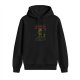 Black hoodie with dinosaur 'Merry Crismas' festive print