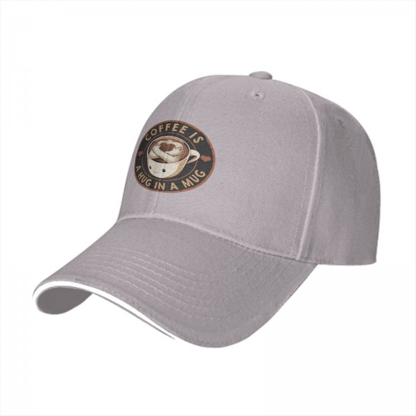 Coffee Is A Hug In A Mug Black Baseball Cap