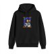 Black hoodie with cartoon Dustin and Eddie print