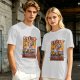 Olive green t-shirt with Masters of the Universe graphic print