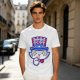 Olive T-Shirt With Patriotic Cat 'I Want You Right Meow' Print
