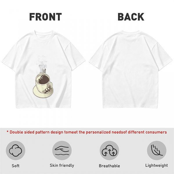 Olive T-Shirt With Hot Cocoa Cup And Marshmallows Graphic Print