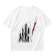 Olive T-Shirt With Evolutionary Human Silhouette Print