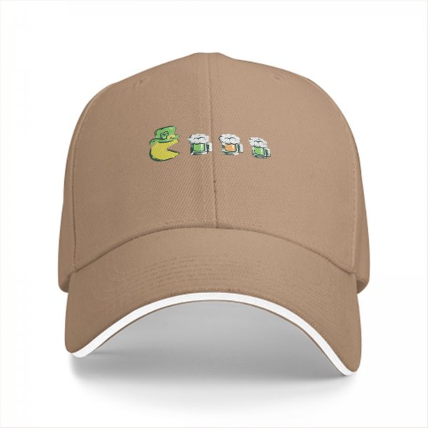 St Patricks Day Leprechaun Pac-Man Beer Eating Baseball Cap