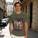 Olive graphic t-shirt with 'Sell Your Soul' kids stand print
