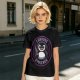 Olive t-shirt with angry penguin holding knife and I Choose Violence print