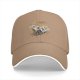 Black baseball cap with 'Make Coffee Not War' graphic print