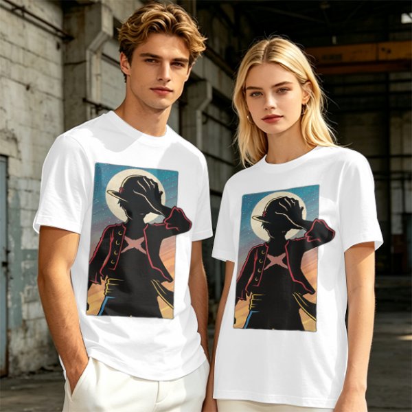 Olive Anime Character Silhouette Graphic T-Shirt