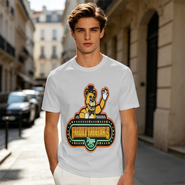 Freddy Fazbear's Pizza Place Graphic Olive T-Shirt