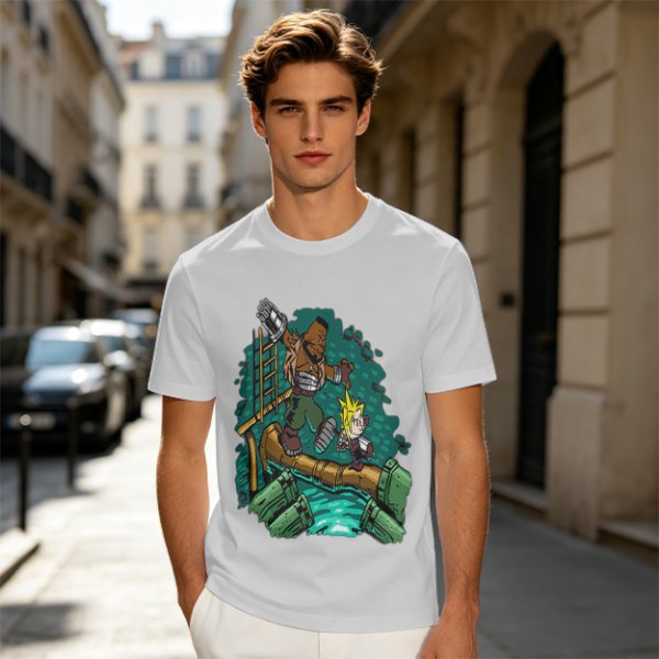 Final Fantasy VII Barret and Cloud Graphic Tee